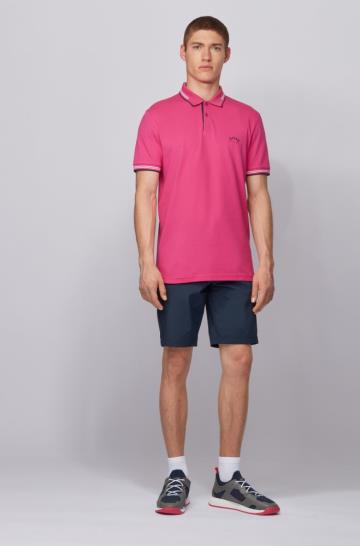 Koszulki Polo BOSS Slim Fit Różowe Męskie (Pl13182)